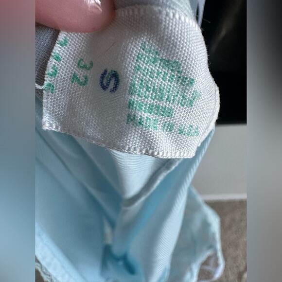 Vintage 1960's 1970's  Baby Blue Lace Slip Dress Lingerie Size S  Made in USA - Picture 5 of 6